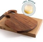 BAUER & MEYER® Snijplank hout Incl. Waxolie - Hakblok - Borrelplank - 3 cm dik - Premium Acacia Hout - 45 x 27 x 3.0 cm - S500 Medium