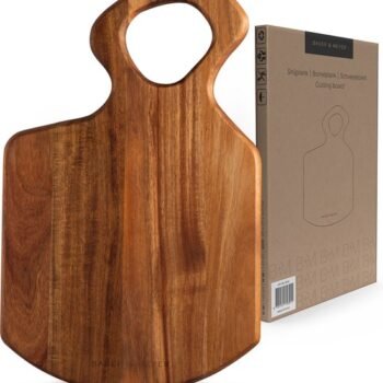 BAUER & MEYER® Snijplank Hout incl. waxolie - Hakblok - Borrelplank - 3 cm dik - Premium Acacia Hout - Broodplank - 50 x 31 x 3.0 cm - S600 Large